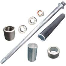 CB500 ELASTIC FRAME AXLE COMPLETE WITH NEEDLE BEARING AND BUSHINGS - Bạc - Xem 3