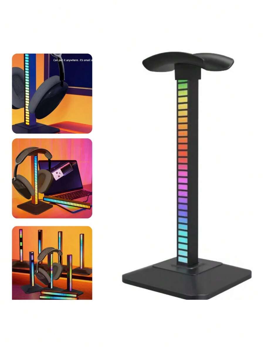 Suporte Fone De Ouvido Headset Headphone Efeitos Rgb Gamer