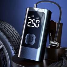 <Updated Model>Car Tire Inflator Electric Air Pump Mini Portable Cordless Compressor For Motorcycle Bicycle -Czx-11 - Black - View 1