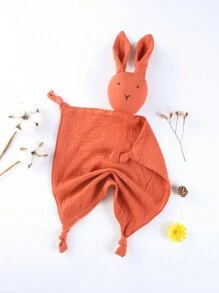 1pc Soft, Breathable & Absorbent  Plaid Rabbit Pattern Baby Bib, Burp Cloth - Multicolor - View 10