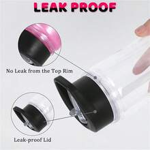 1 bộ cốc nhựa 10oz hai lớp có vòi có thể thu vào, chống vỡ, có nhãn dán & kim tuyến DIY tùy chỉnh, lý tưởng cho sử dụng ngoài trời, du lịch và gia đình - Nhiều màu - Xem 5