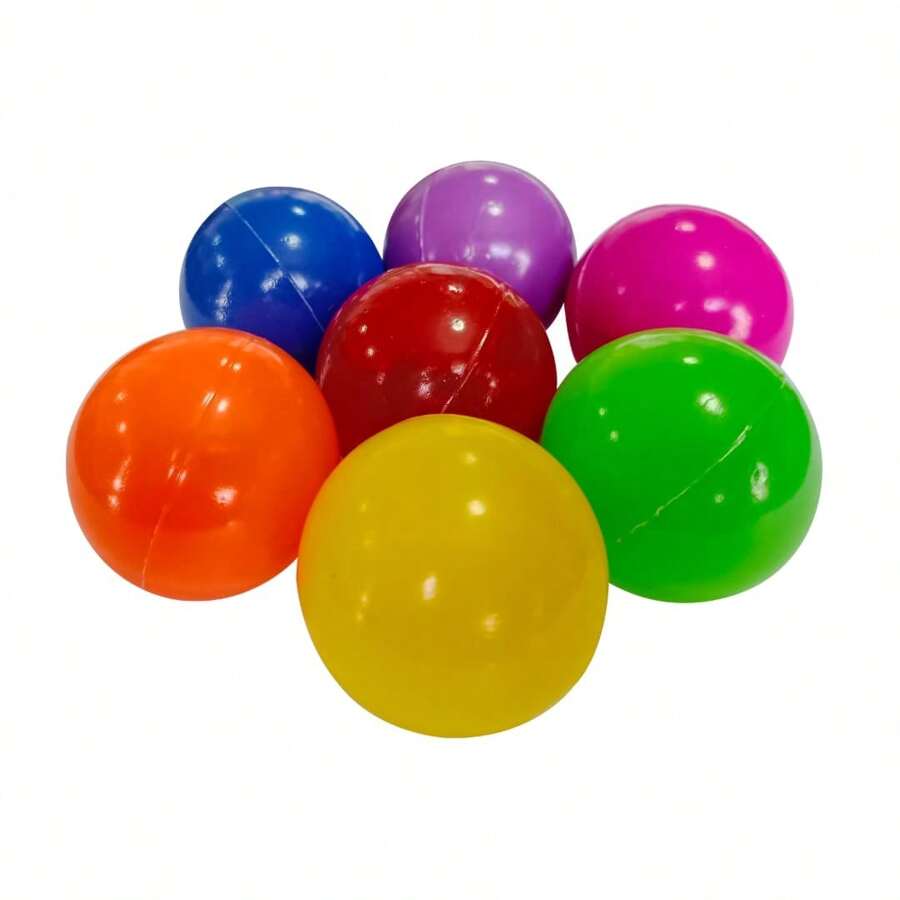 Plastic Balls, Pack Of 24 22cm Plastic Balls, Plain In Assorted Colours - Multicolor - View 1