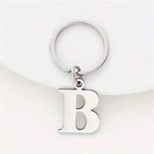 1 peça de chaveiro de aço inoxidável com letras A-Z para homens, chaveiro com 26 letras para chave de carro, presente de Halloween, lembrança, acessórios para carro, bolsa, pingente, escola, fofo, gótico, Y2K