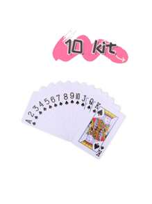 10 Decks Of 100% Plastic Playing Cards With 54 Cards, Length 8.6 X Width 5.6 Cm Promotion - 彩色 - 查看 1