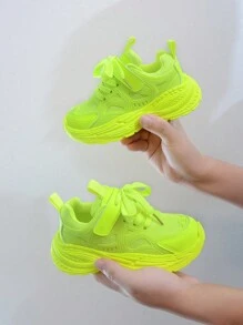 1 Pair Soft Sole Non-Slip Fashionable Hook And Loop Casual Sports Shoes For Spring And Autumn - Green - View 4