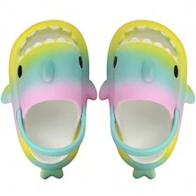 Girls Shark Slippers Boys Summer Cloud Sliders Sandals Cute Soft Lightweight Anti-Slip Beach Pool Shower Shoes Indoor Outdoor - 彩色 - 查看 3