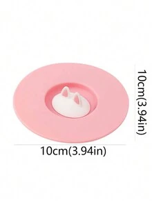 Nắp cốc đa năng màu ngẫu nhiên, Nắp cốc hình tai mèo, Nắp cốc thủy tinh/gốm tròn, Thiết kế tai mèo sáng tạo, Nắp cốc chống rò rỉ và chống bụi, Thích hợp cho cốc - Nhiều màu - Xem 2