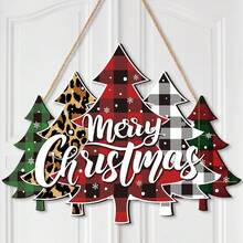 Merry Door Buffalo Plaid Tree Decor Trang trí nhà nông trại cho hiên nhà trước khi ra ngoài (Phong cách cây), Trang trí nhà, Trang trí phòng, Trang trí tường - Nhiều màu - Xem 1