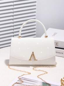 Women's Evening Clutch Bag - Shiny Fashion Handbag, Large Capacity Tote Bag, V-Shaped Metal Decoration, Luxury Faux Leather, Suitable For Wedding, Party, Gathering, Evening, Birthday Gift, Valentine's Day Gift, Perfect For Party Wedding Prom Dinner/Banquet, Matching With Holiday Party Dress Evening Dress & Sequin Dress, Perfectly Matching With New Years Outfit, Excellently Matching With Party Dresses For Women, Perfectly Matching With Prom Accessories