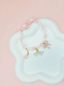 1/5 件可爱多巴胺铃兰蝴蝶结设计简约清新学生友谊手链 - 均碼 - 查看 14