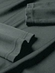 4pcs Men Casual Solid Color Crew Neck Sweatshirts, Fall Clothes