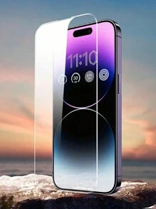 3pcs Shockproof Tempered Glass Screen Protector, Compatible With IPhone 15/15 Plus/15 Pro/15 Pro Max, Ideal Gift For Birthday Or Friends, Made Of Tempered Glass, Fully Covering Phone Screen, Waterproof, Anti-Shock, Anti-Scratch, Anti-Fingerprint - Clear - View 3