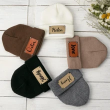 Mũ len Beanie có tên tùy chỉnh, Mũ len dệt kim chữ thời trang cổ điển, Mũ len ấm áp cho mùa thu và mùa đông, Quà tặng ấm áp độc đáo - tùy chỉnh thực hiện - Xem 7