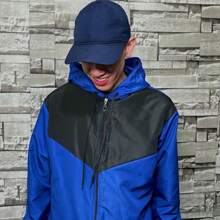 Men's Windbreaker Jacket - 藍色 - 查看 2