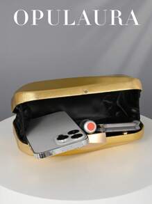 Túi cầm tay dự tiệc OpulAura thiết kế độc đáo dành cho nữ, Ví dự tiệc sang trọng lấp lánh vàng, Ví cầm tay dự tiệc bằng da cao cấp thích hợp cho vũ hội, tiệc tùng, tiệc chiêu đãi, tiệc sinh nhật, đám cưới, quà tặng sinh nhật, túi xách cô dâu - Vàng - Xem 5