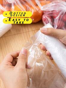 100pcs  Thick Plastic Zipper Bags For Food Storage, Variety Of Sizes