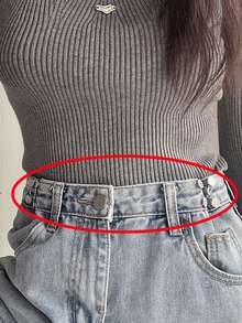 2 件女士胸针套装收紧腰部胸针免钉合金裤子牛仔裤可调节腰夹别针服装配饰无需缝纫腰带紧身器礼品袋礼品袋别针学校用品教师礼物返校教师配饰 - 彩色 - 查看 3