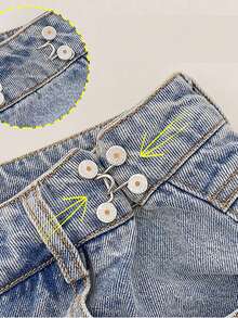 2 件女士胸针套装收紧腰部胸针免钉合金裤子牛仔裤可调节腰夹别针服装配饰无需缝纫腰带紧身器礼品袋礼品袋别针学校用品教师礼物返校教师配饰 - 彩色 - 查看 4