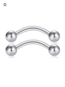 2Pcs 16G Stainless Steel Daith Rook Earring 8mm Curved Barbell Eyebrow Rings Piercing Jewelry For Women Men - Multicolor - View 13