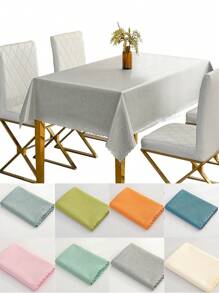 1 件防水桌布，日常家居桌布，TPU 涂层防水桌布，适用于家具罩、矩形会议桌、婚礼餐桌、书桌、矩形野餐垫布防水桌布