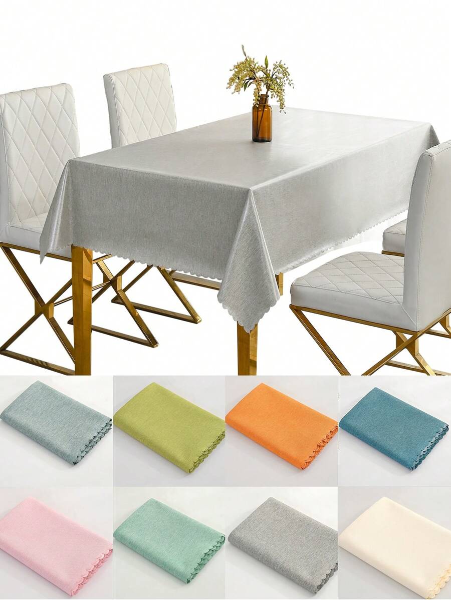 1 件防水桌布，日常家居桌布，TPU 涂层防水桌布，适用于家具罩、矩形会议桌、婚礼餐桌、书桌、矩形野餐垫布防水桌布