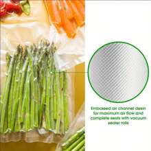 50 个/批真空封口袋，真空封口机真空包装袋，真空封口机储物袋厨房工具新鲜食品保鲜，厨房用品配件 - 無色 - 查看 8