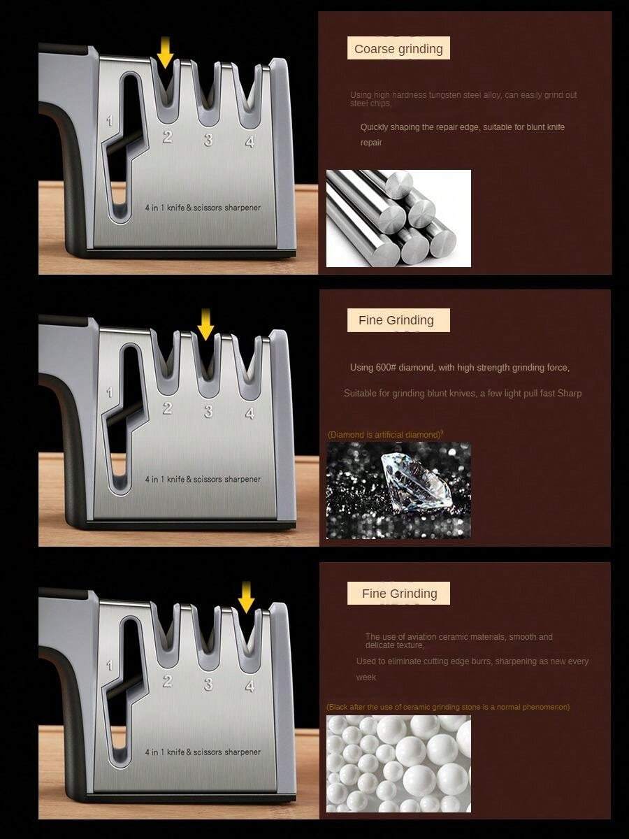 Affûteur de couteau multifonction pour la maison, couteaux acérés comme un rasoir, ciseaux et