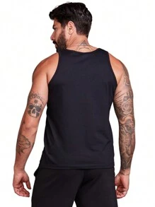 Men's Summer Tank Top - 黑色 - 查看 2