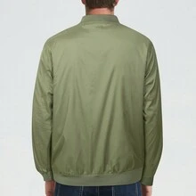 Men's Bomber Jacket Fashion Stylish Lightweight Windbreaker Spring Fall Casual Jackets For Men - Olive Green - View 2