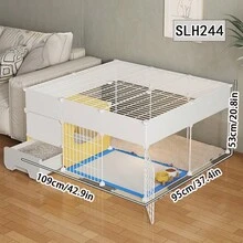Closed Cat Breeding Box With Litter Box For Pregnant Cats, Warm Short Hair Tricolor Kittens Delivery Nesting House - Multicolor - View 3