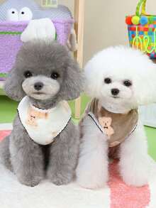 Autumn/Winter Pet Fleece Vest, Cute Dog/Cat Clothes Suitable For Small Dogs And Cats, Teddy, Pomeranian