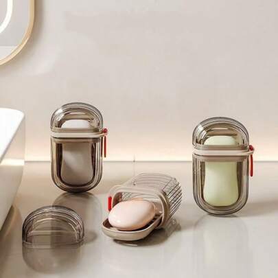 2pcs Travel Soap Dish, Cute Soap Box With Lid, Waterproof And Portable Soap Case, Suitable For Travel, Home, Dorm, School, Holidays, Birthday Gifts Home Bathroom Decor Fall Decor Back To School