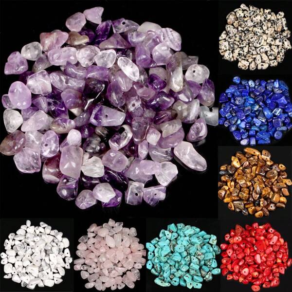 حبات من الحجر الحصوي الطبيعي بقياس 5-8مم وبطول 16بوصة غير متماثل من الفلوريت الأخضر، الأميثست، الجرانات للمجوهرات والأساور والقلائد اليدوية