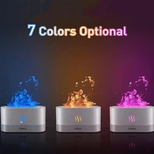 1pc New Realistic Flame Ultrasonic Humidifier, Portable 7-Color Flame Fireplace Aroma Diffuser, USB Powered Quiet Desktop Cold Mist Humidifier, Suitable For Indoor/Outdoor Home, Bedroom, Office, Travel, Camping, Birthday Gift For Family And Friends (Multi-Color Options), Aromatherapy, Home Fragrance, Diffuser, Gift, Home Decor Gift, Graduation Gift - Multicolor - View 5