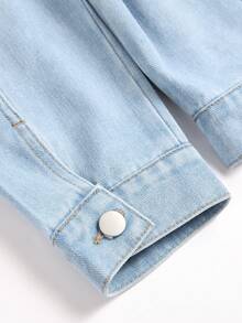 Áo khoác denim phong cách retro cho nam mặc thường ngày - Rửa nhẹ - Xem 8