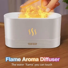 1pc New Realistic Flame Ultrasonic Humidifier, Portable 7-Color Flame Fireplace Aroma Diffuser, USB Powered Quiet Desktop Cold Mist Humidifier, Suitable For Indoor/Outdoor Home, Bedroom, Office, Travel, Camping, Birthday Gift For Family And Friends (Multi-Color Options), Aromatherapy, Home Fragrance, Diffuser, Gift, Home Decor Gift, Graduation Gift - Multicolor - View 7