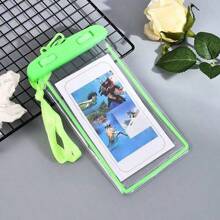 1/4pcs White Outdoor Sports Swimming Floating PVC Luminous Mobile Phone Waterproof Bag Underwater Photo Clear Mobile Phone Waterproof Protective Cover - White - View 15