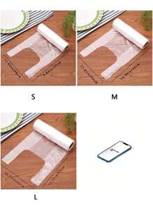 100pcs  Thick Plastic Zipper Bags For Food Storage, Variety Of Sizes