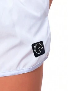 DABLIU DOIS KIT 2 Women's Shorts Loose And Comfortable Fit With Elastic Waistband, Adjustable Drawstring And Side Pockets Casual Beach Or Gym Workout Use - 白色 - 查看 5