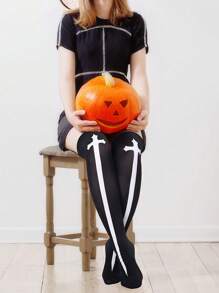 Briartw 4 Pares de Meias Longas Acima do Joelho para Halloween, Meias para Cosplay de Festival, Y2k