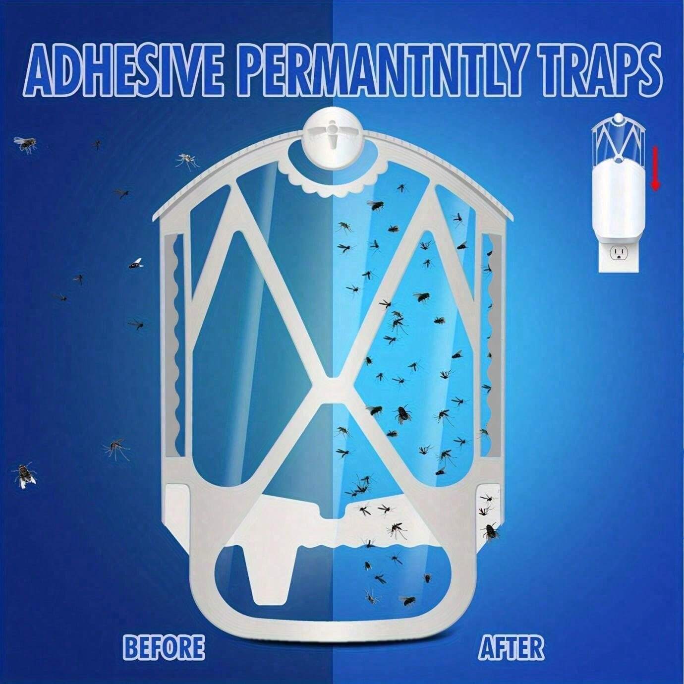 8pcs Premium Zevo Refill Pack Effective Insect Traps Refill Kit With Glue Boards, 100