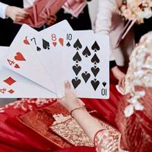 1 Set Large Print Playing Card Set - Easy To Read Big Size Poker Cards, Suitable For Parties And Weddings