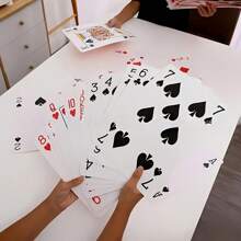 1 Set Large Print Playing Card Set - Easy To Read Big Size Poker Cards, Suitable For Parties And Weddings