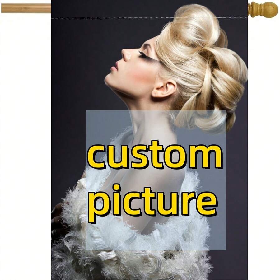 1 lá cờ sân vườn tùy chỉnh bằng polyester hai mặt cho lễ Halloween/Giáng sinh, đồ trang trí sân vườn cá nhân hóa độc đáo, phòng không có cột cờ - Nhiều màu - Xem 1