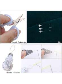 1 Set Portable Pink Mini Sewing Box Small Sewing Kit Multipurpose Sewing Tools Combo Set -- Foldable, DIY Sewing Supplies And Accessories For Travelers And Emergency Clothing Repairs!Travel Bottles Travel Kit Travel Mug Travel Size Travel Toiletry Bag Travelling Organizer Holiday Accessories Travel Kit Set Gift For Travel - Baby Pink - View 8