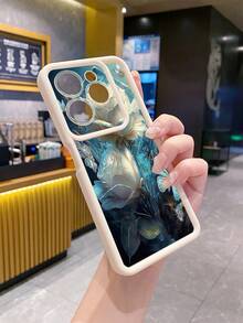 1 pièce Étui de protection pour smartphone compatible avec iPhone/Galaxy/Infinix/Redmi/OPPO/VIVO/MOTO/Honor/Oneplus/Itel/Tecno avec double fleur blanche - Blanc - Voir 5