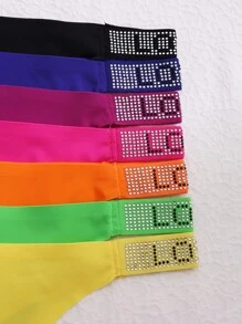 Bộ 7 quần lót lọt khe lưng thấp co giãn nhiều màu phong cách Giáng sinh dành cho nữ - Nhiều màu - Xem 4