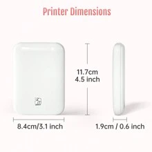 HPRT MT53 A Mini High-Definition Wireless Portable Photo Printer That Can Be Directly Connected To A Mobile Phone. It Supports Color High-Definition Restoration And Is Compatible With IOS/Android Devices. It Uses ZINK Printing Technology And Can Also Print High-Definition Restorations Of Videos For VR. It Is Convenient To Carry Around For Easy Printing Of 3-Inch Photos. - 白色 - 查看 2