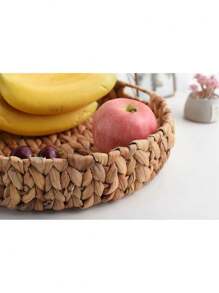 1 pezzo Cestino portaoggetti intrecciato con alghe, cestino portaoggetti da tavolo, cestino per la frutta, cestino per le fragole, vassoio portaoggetti vari per il tavolo, scatola portaoggetti intrecciata con alghe per la decorazione della casa, bagno, cucina, scatola portaspuntini, camera da letto, soggiorno, scatola portacosmetici da tavolo e cestino portaoggetti vari.