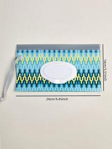 1pc Wet Wipes Refill Pouch, Portable Resealable Wet Wipe Dispenser Bag, Random Pattern Design - Multicolor - View 8